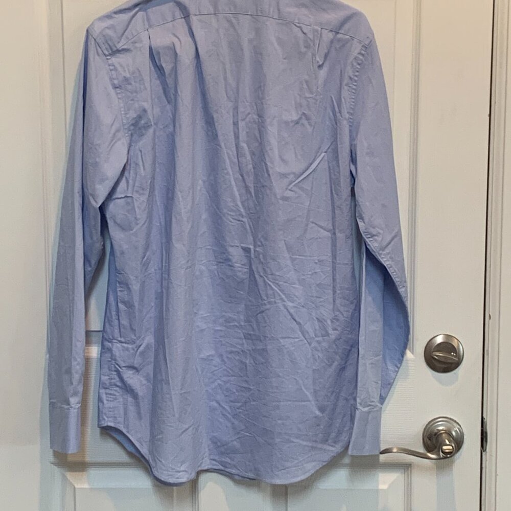J Crew Men's Classic Blue Oxford Shirt Button Brown Collar Sz M- NWT #602 - Picture 5 of 7